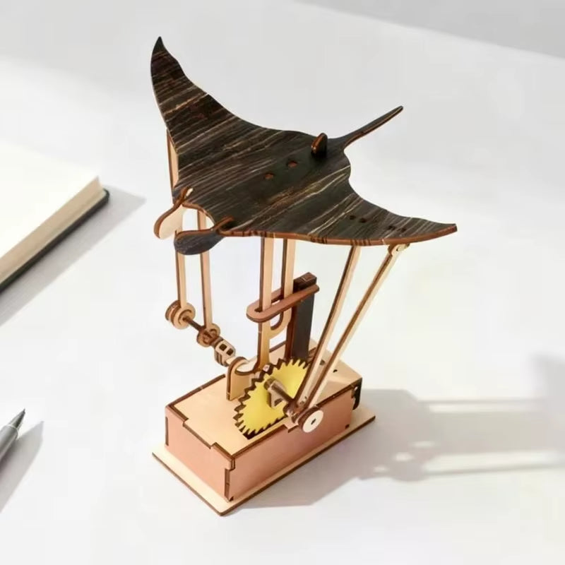 Wooden Electric Manta Ray Automaton- Hand Crafted