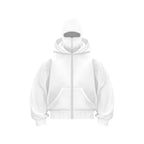 Double-Hood Balaclava Hoodie – Unisex Zip-Up Sweatshirt