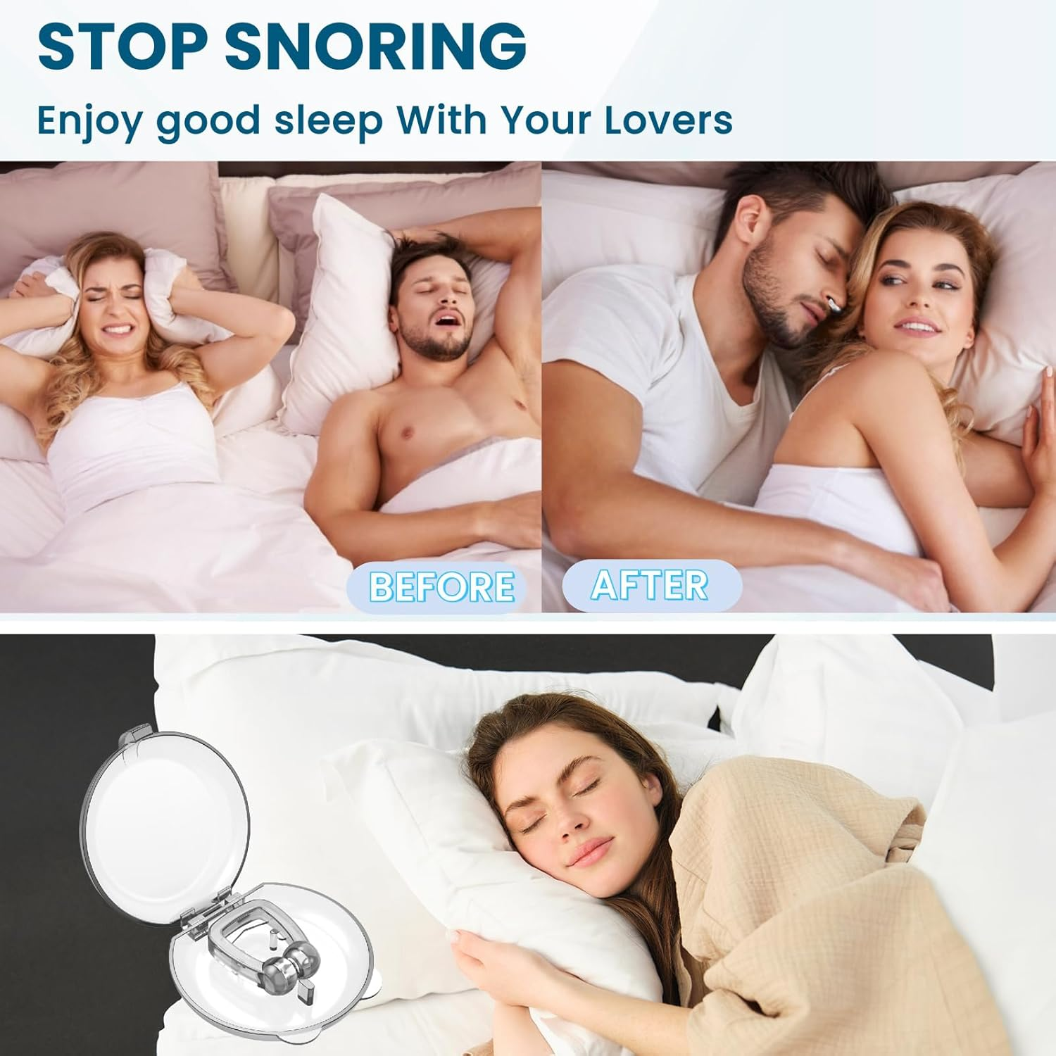 Anti Snoring Devices - Silicone Magnetic(8Nos)