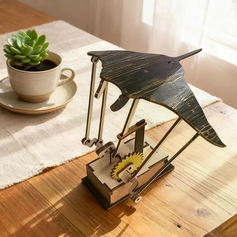 Wooden Electric Manta Ray Automaton- Hand Crafted