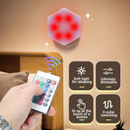 3/6Pcs Touch Control Hexagonal LED Wall Light,Honeycomb Lights, Touch Sensitive Wall Lights, Night Lights, Honeycomb Lights