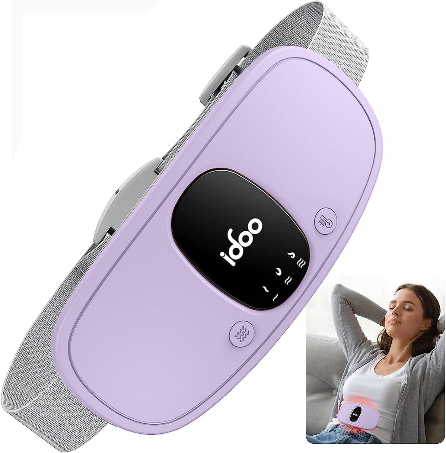 Heating Pad for Period Cramps, FSA Eligible Items, Christmas Gifts for Women Girls, Portable Heating Pad, Cordless Back Belly Heat Pad for Menstrual Cramps Relief, Period Heating Belt, Pink