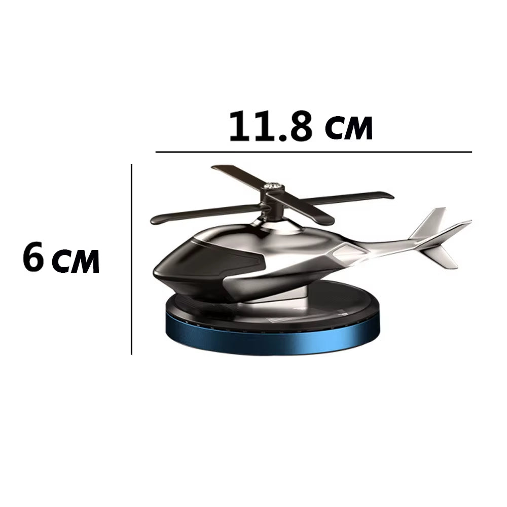 Solar Rotating Helicopter Car Air Freshener – Aromatherapy Perfume Diffuser