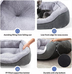 Medium Dog Beds for Medium Dogs Washable, Rectangle Dog Bed Medium Size Dog, Orthopedic Dog Bed, Warming Soft Calming Sleeping Puppy Bed Durable Pet Bed with Anti-Slip Bottom M(30"X24"X9")