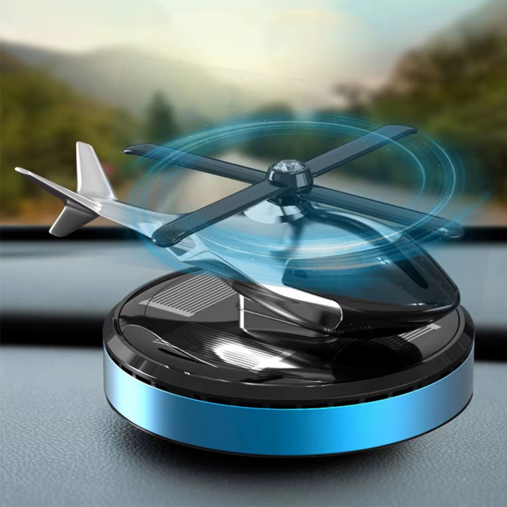 Solar Rotating Helicopter Car Air Freshener – Aromatherapy Perfume Diffuser