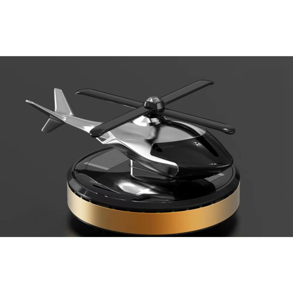 Solar Rotating Helicopter Car Air Freshener – Aromatherapy Perfume Diffuser
