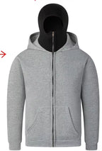 Double-Hood Balaclava Hoodie – Unisex Zip-Up Sweatshirt