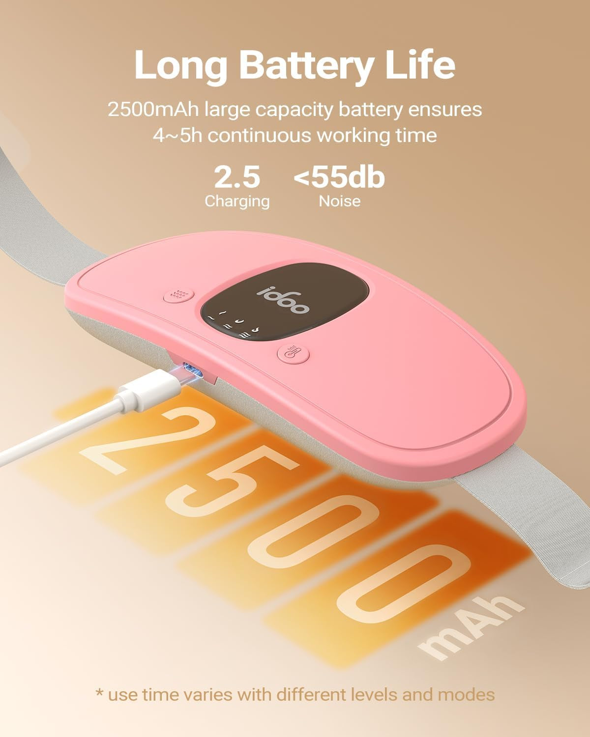 Heating Pad for Period Cramps, FSA Eligible Items, Christmas Gifts for Women Girls, Portable Heating Pad, Cordless Back Belly Heat Pad for Menstrual Cramps Relief, Period Heating Belt, Pink