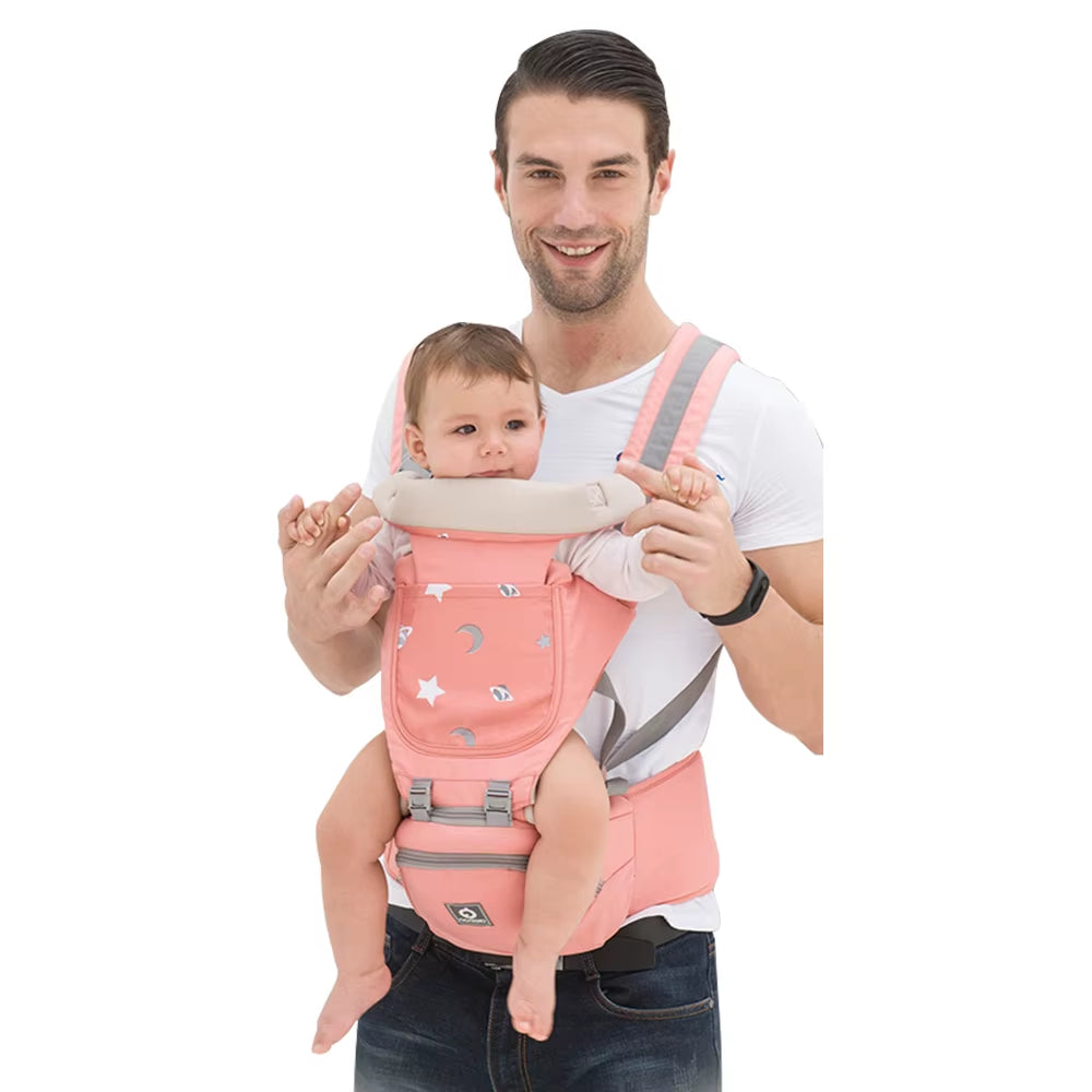 Ergonomic Baby Carrier – Infant Hipseat & Kangaroo Front-Facing Baby Holder, Breathable Waist Carrier for 0–36 Months