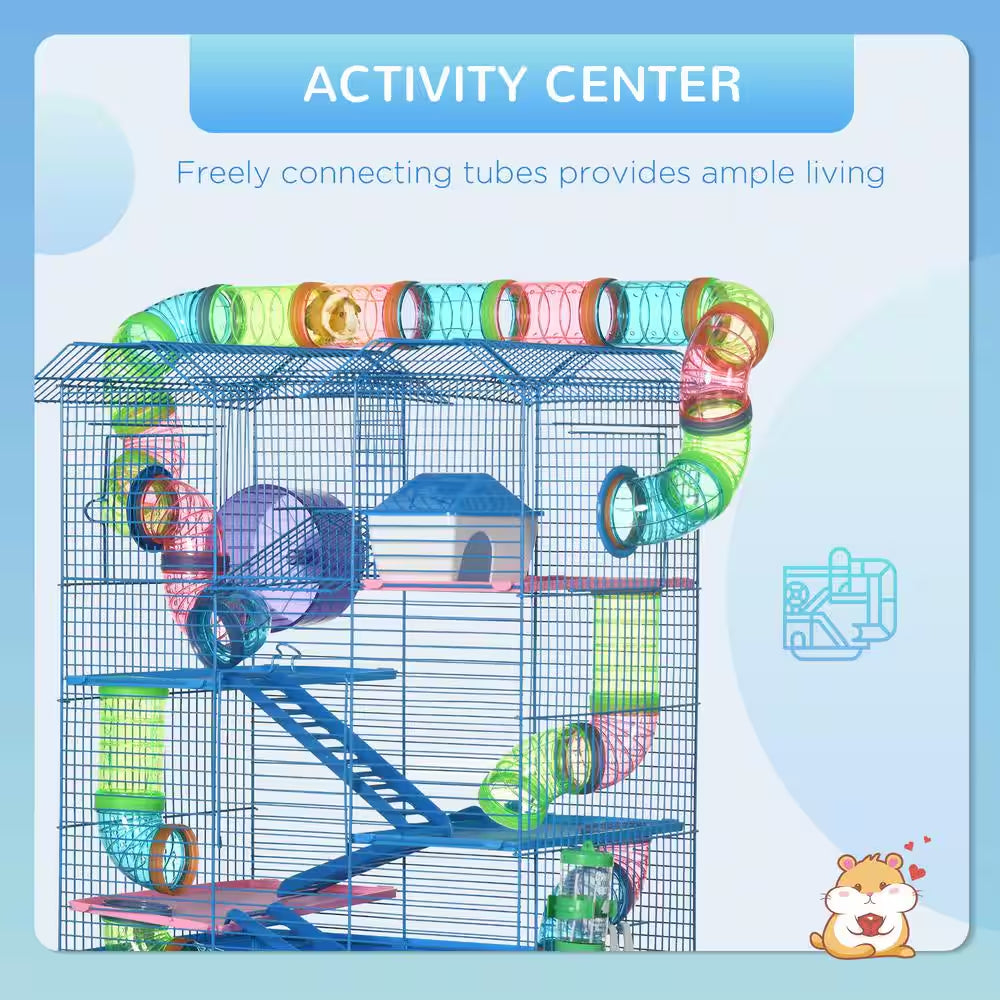 Hamster Cage with Tubes and Tunnels - 5 Tier